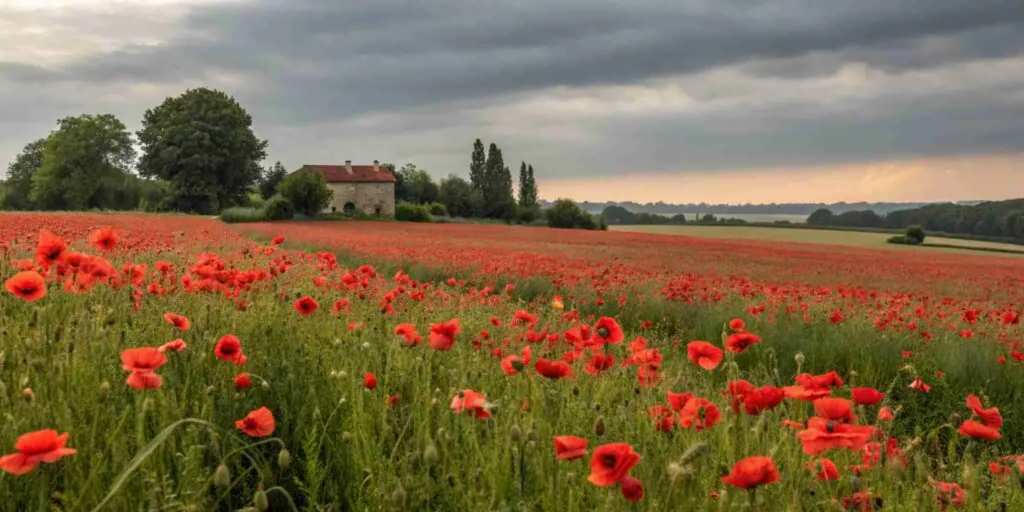 Honouring the Bravery of Our Fallen Heroes 6 a photo of a field of poppies in full bloom the f1