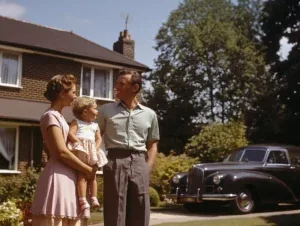 Medieval Moneylenders to Digital Deals: The History of Mortgages 12 steling1 A british 1950s family standing outside their newly pu 9a6472f7 5819 4442 9657 6e8c46c874a4 1