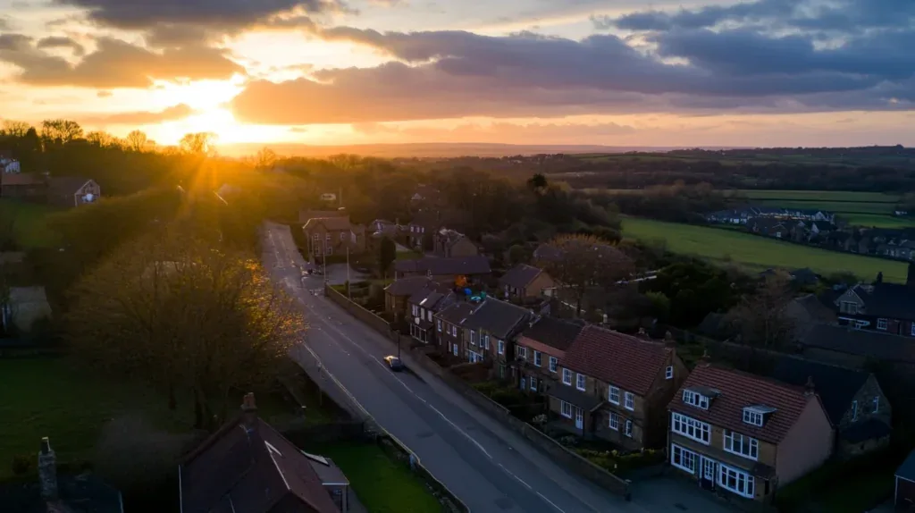 steling1 a drone view over a small uk town in the countryside bed0b922 e335 46dd b87d 0f9491884bd1 3